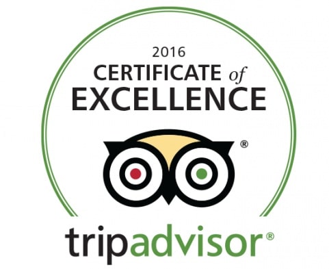 TripAdvisor Certificate of Excellence 