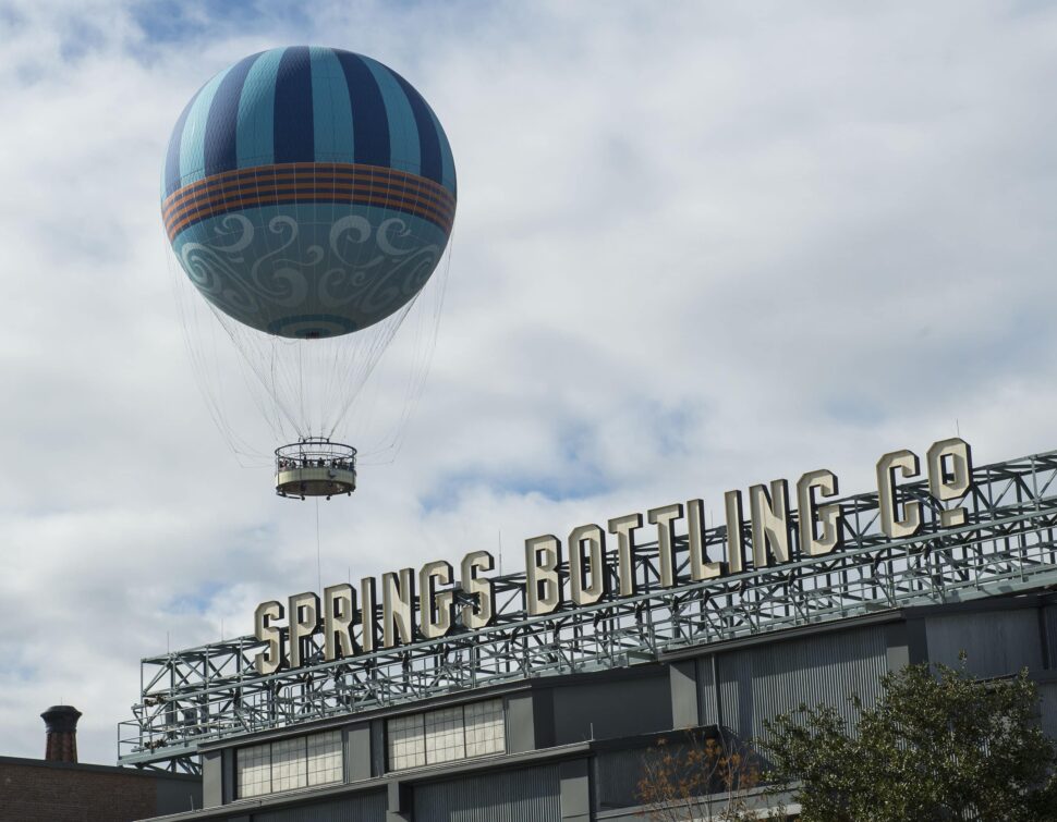 Characters in Flight Balloon Soars Above Disney Springs