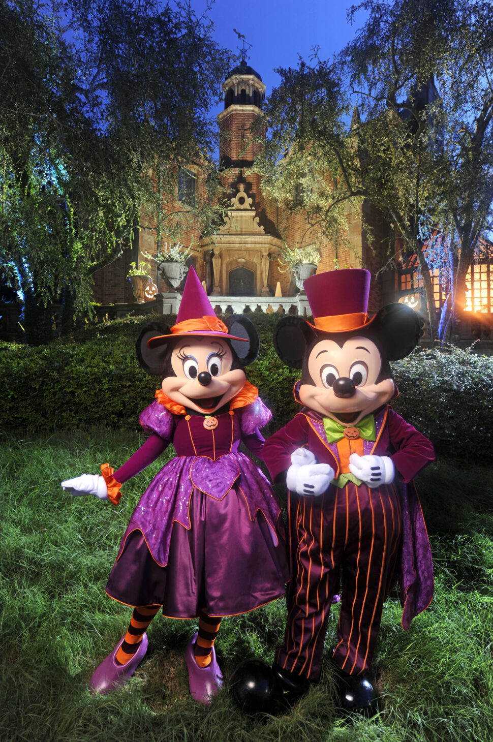 Mickey and Minnie decked out for "Mickey's Not-So-Scary Halloween Party"