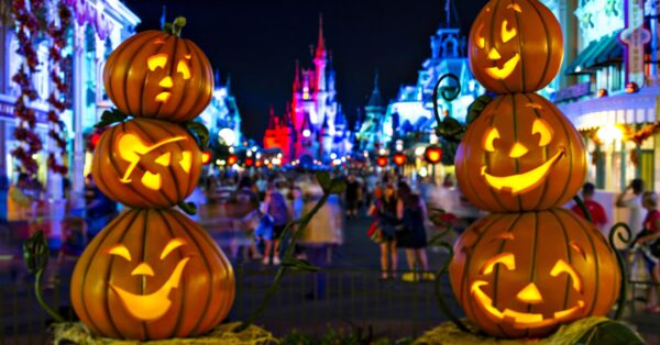 Jack-O-Lanterns Light Up Magic Kingdom