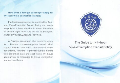 144 hour visa exemption transit policy