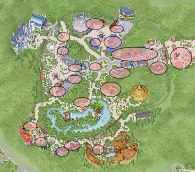 Hong Kong Disneyland Wi-Fi locations