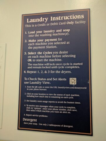 Walt Disney World Resort - Laundry Facilities