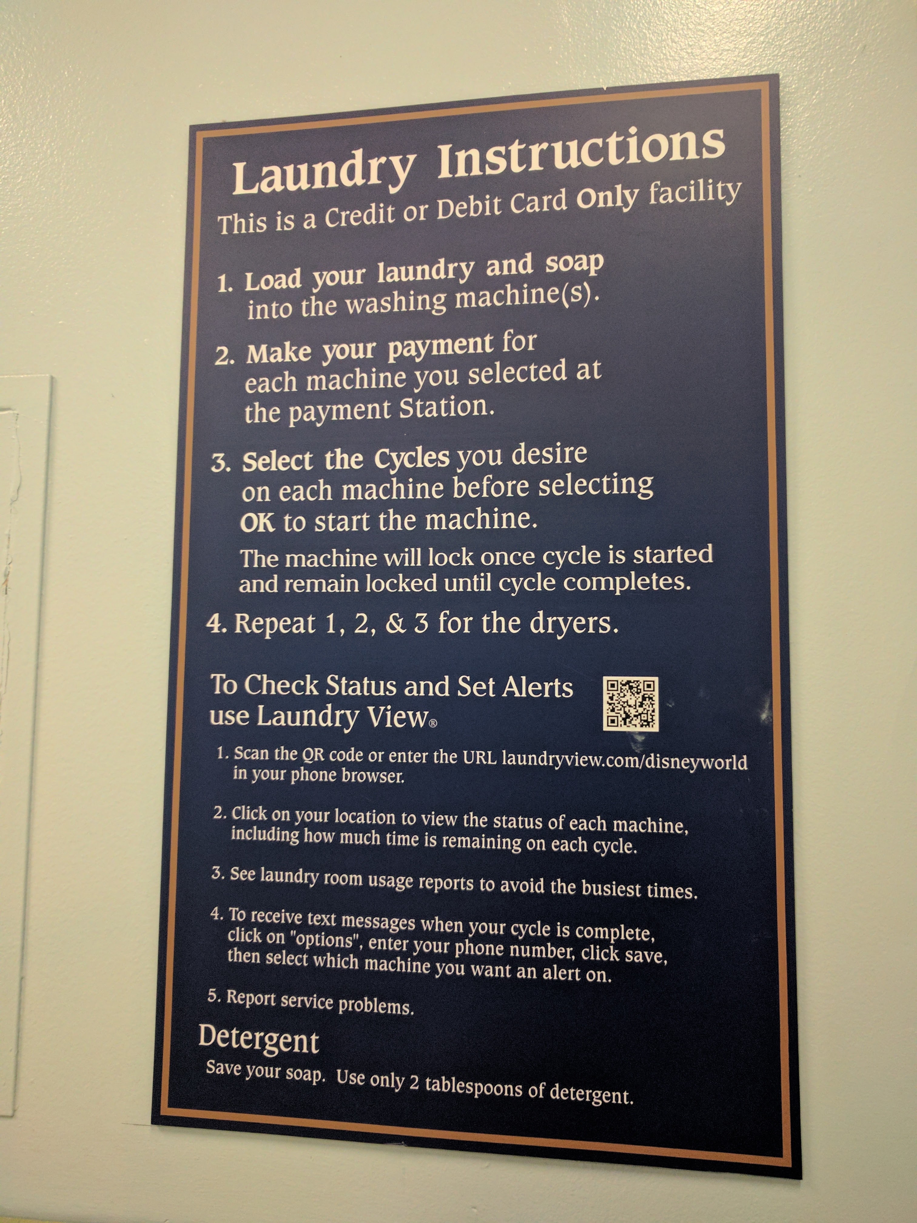 Laundry Facilities at Walt Disney World Resort Travel to the Magic