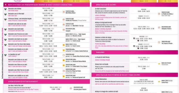 Disneyland Paris - Program Christmas 2017 - Disneyland Park