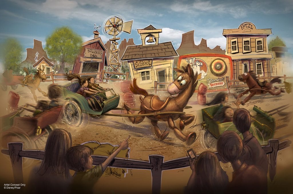 Shanghai Disney Resort - Toy Story Land - Woody’s Round-Up rendering