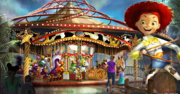 Disney California Adventure Park - Pixar Pier - Jessie’s Critter Carousel