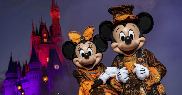 Mickey and Minnie in their Halloween Outfit at Magic Kingdom