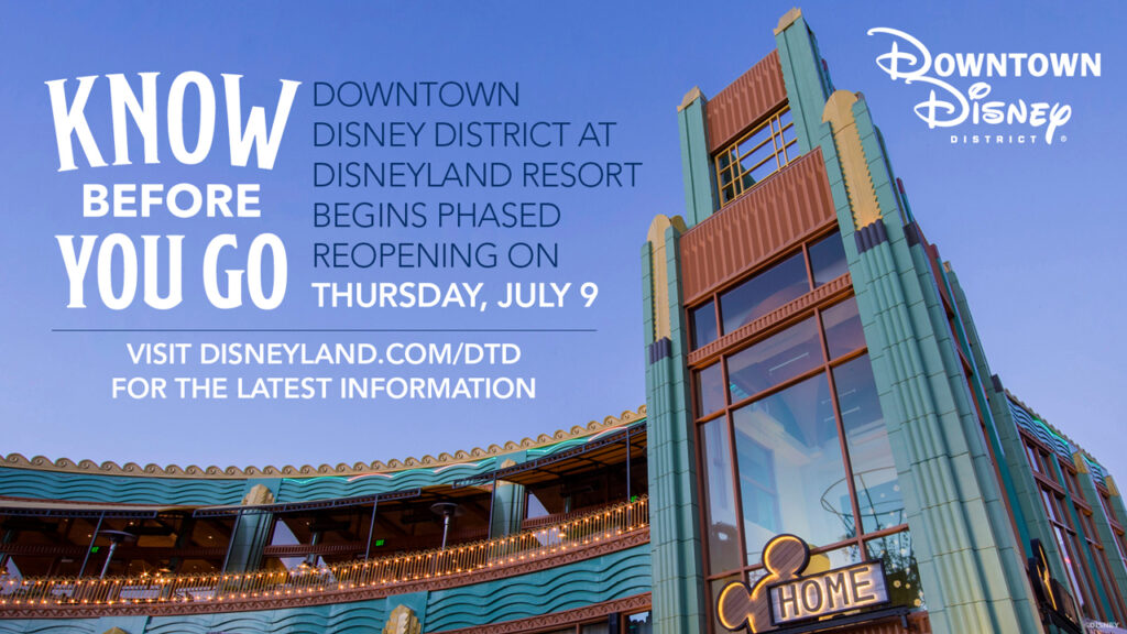 Know Before You Go, reopening Downtown Disney District Travel to the