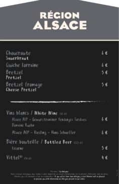 Disneyland Paris - Le Rendez-Vous Gourmand - Summer 2023 - Menu Alsace