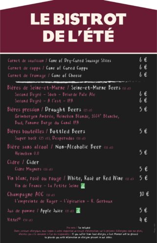 Disneyland Paris - Le Rendez-Vous Gourmand - Summer 2023 - Menu Bistrot