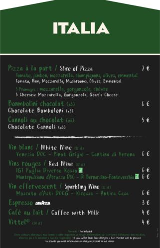 Disneyland Paris - Le Rendez-Vous Gourmand - Summer 2023 - Menu Italy