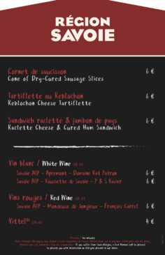 Disneyland Paris - Le Rendez-Vous Gourmand - Summer 2023 - Menu Savoie
